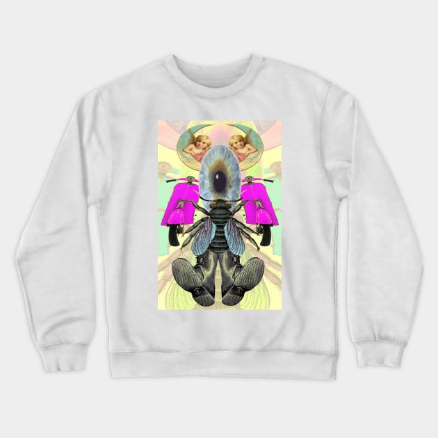 Scooter Fly (Exclusive Artwork by The Shend) Crewneck Sweatshirt by Bugsponge